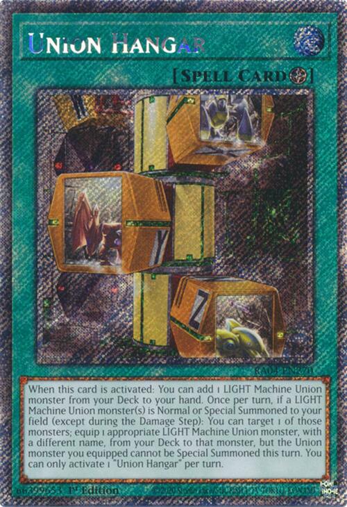 Union Hangar [RA04-EN270] Platinum Secret Rare | Gear Gaming Bentonville