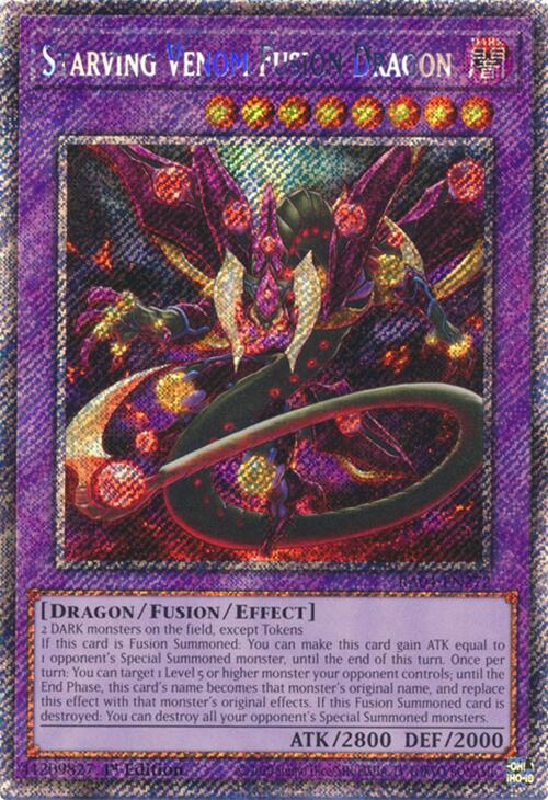 Starving Venom Fusion Dragon [RA04-EN272] Platinum Secret Rare | Gear Gaming Bentonville