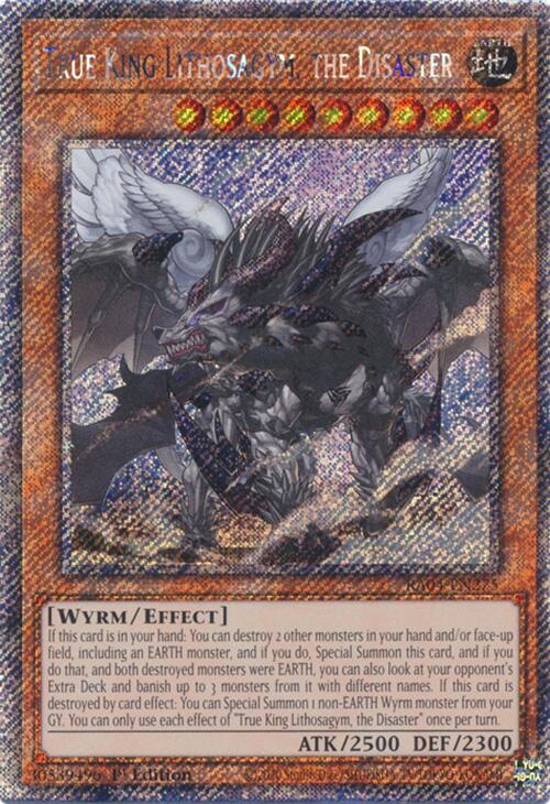 True King Lithosagym, the Disaster [RA04-EN275] Platinum Secret Rare | Gear Gaming Bentonville