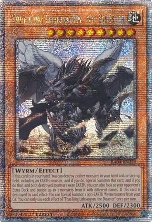 True King Lithosagym, the Disaster [RA04-EN275] Quarter Century Secret Rare | Gear Gaming Bentonville