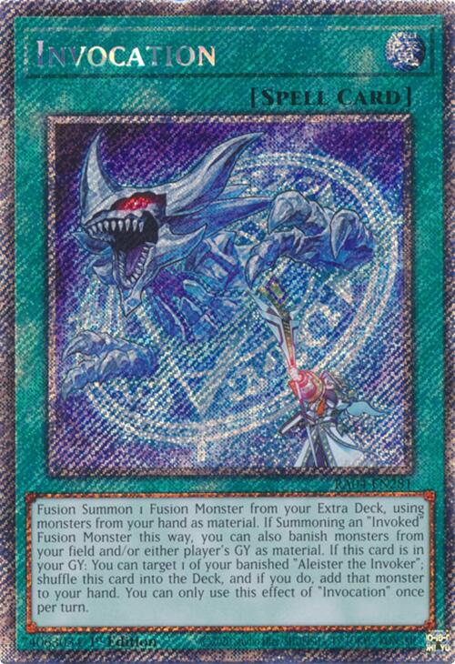 Invocation [RA04-EN281] Platinum Secret Rare | Gear Gaming Bentonville
