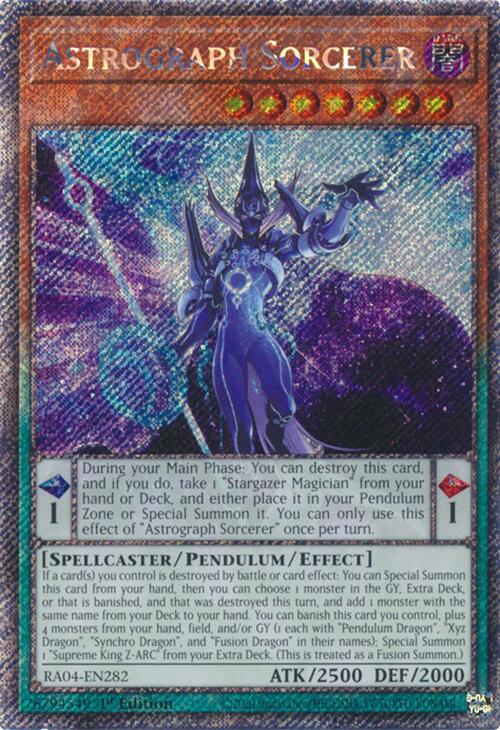 Astrograph Sorcerer [RA04-EN282] Platinum Secret Rare | Gear Gaming Bentonville