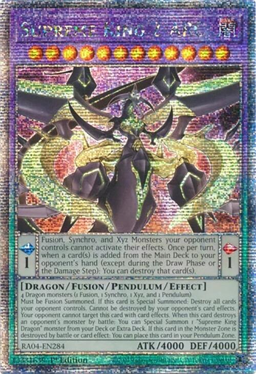 Supreme King Z-ARC [RA04-EN284] Quarter Century Secret Rare | Gear Gaming Bentonville