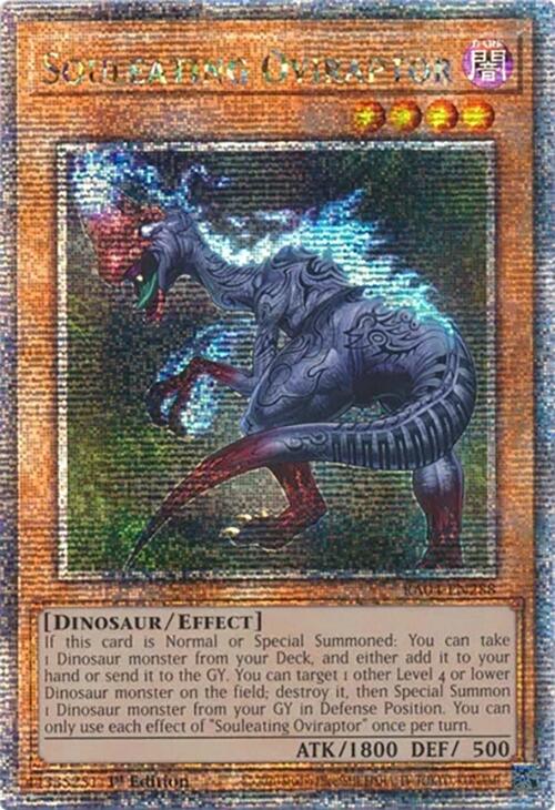 Souleating Oviraptor [RA04-EN288] Quarter Century Secret Rare | Gear Gaming Bentonville