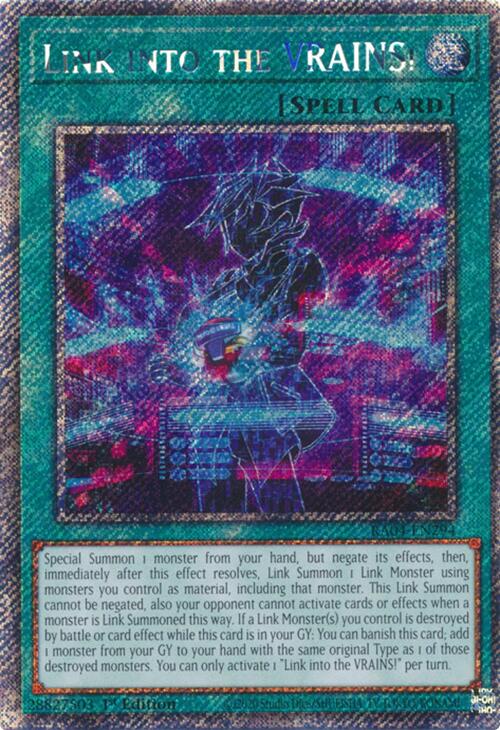 Link into the VRAINS! [RA04-EN294] Platinum Secret Rare | Gear Gaming Bentonville