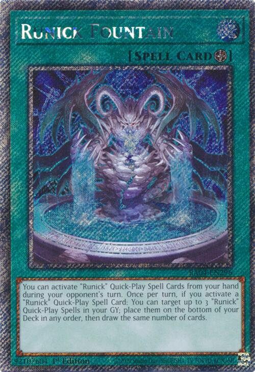 Runick Fountain [RA04-EN296] Platinum Secret Rare | Gear Gaming Bentonville