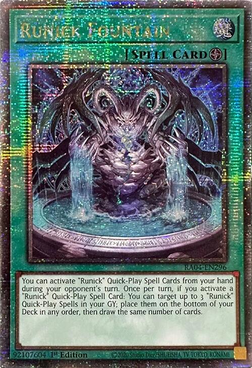 Runick Fountain [RA04-EN296] Quarter Century Secret Rare | Gear Gaming Bentonville