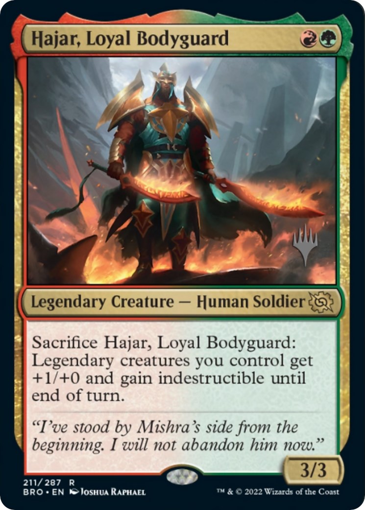 Hajar, Loyal Bodyguard (Promo Pack) [The Brothers' War Promos] | Gear Gaming Bentonville