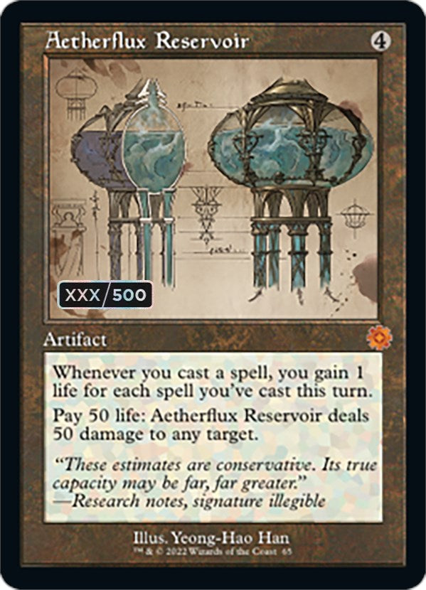 Aetherflux Reservoir (Retro Schematic) (Serialized) [The Brothers' War Retro Artifacts] | Gear Gaming Bentonville