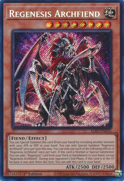 Regenesis Archfiend [ALIN-EN016] Secret Rare | Gear Gaming Bentonville