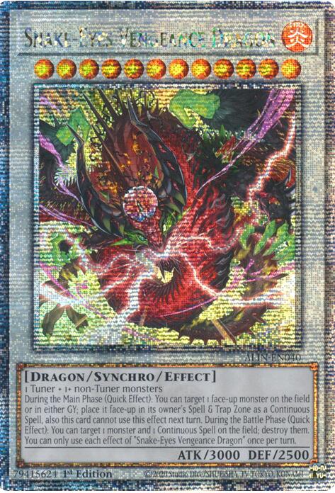 Snake-Eyes Vengeance Dragon [ALIN-EN040] Quarter Century Secret Rare | Gear Gaming Bentonville