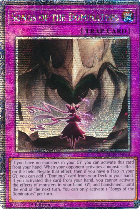 Songs of the Dominators [ALIN-EN078] Quarter Century Secret Rare | Gear Gaming Bentonville