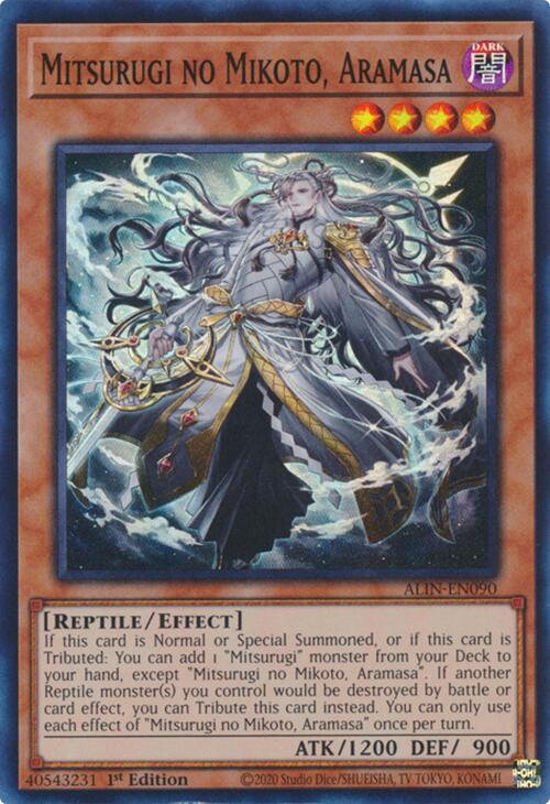 Mitsurugi no Mikoto, Aramasa [ALIN-EN090] Super Rare | Gear Gaming Bentonville