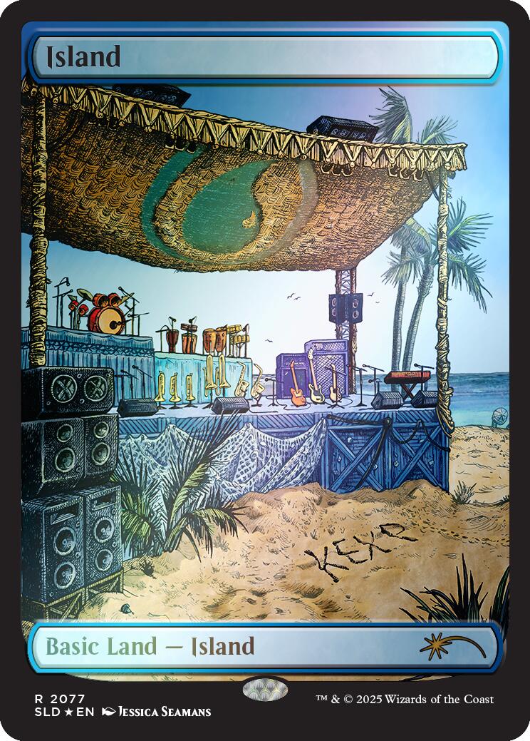 Island (2077) (Rainbow Foil) [Secret Lair Drop Series] | Gear Gaming Bentonville