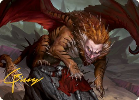 Manticore Art Card (Gold-Stamped Signature) [Dungeons & Dragons: Adventures in the Forgotten Realms Art Series] | Gear Gaming Bentonville