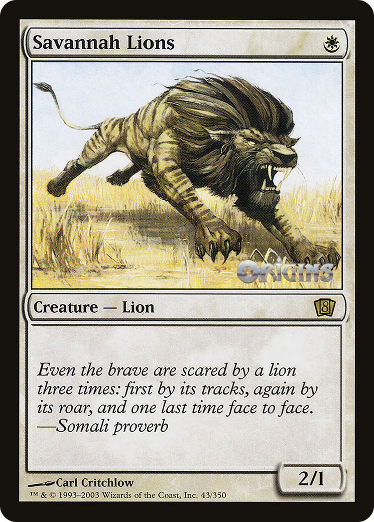 Savannah Lions (Origins 2003) [Oversize Cards] | Gear Gaming Bentonville