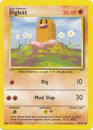 Diglett (47/102) [Base Set Unlimited] | Gear Gaming Bentonville