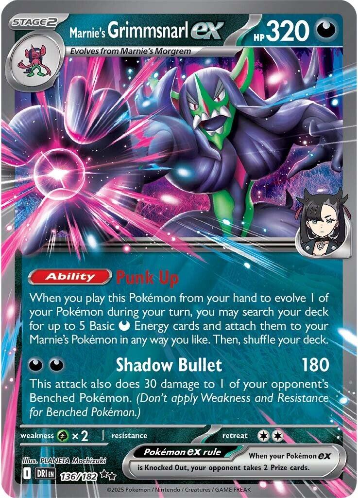 Marnie's Grimmsnarl ex (136/182) [Scarlet & Violet: Destined Rivals] | Gear Gaming Bentonville