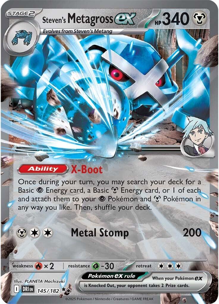 Steven's Metagross ex (145/182) [Scarlet & Violet: Destined Rivals] | Gear Gaming Bentonville