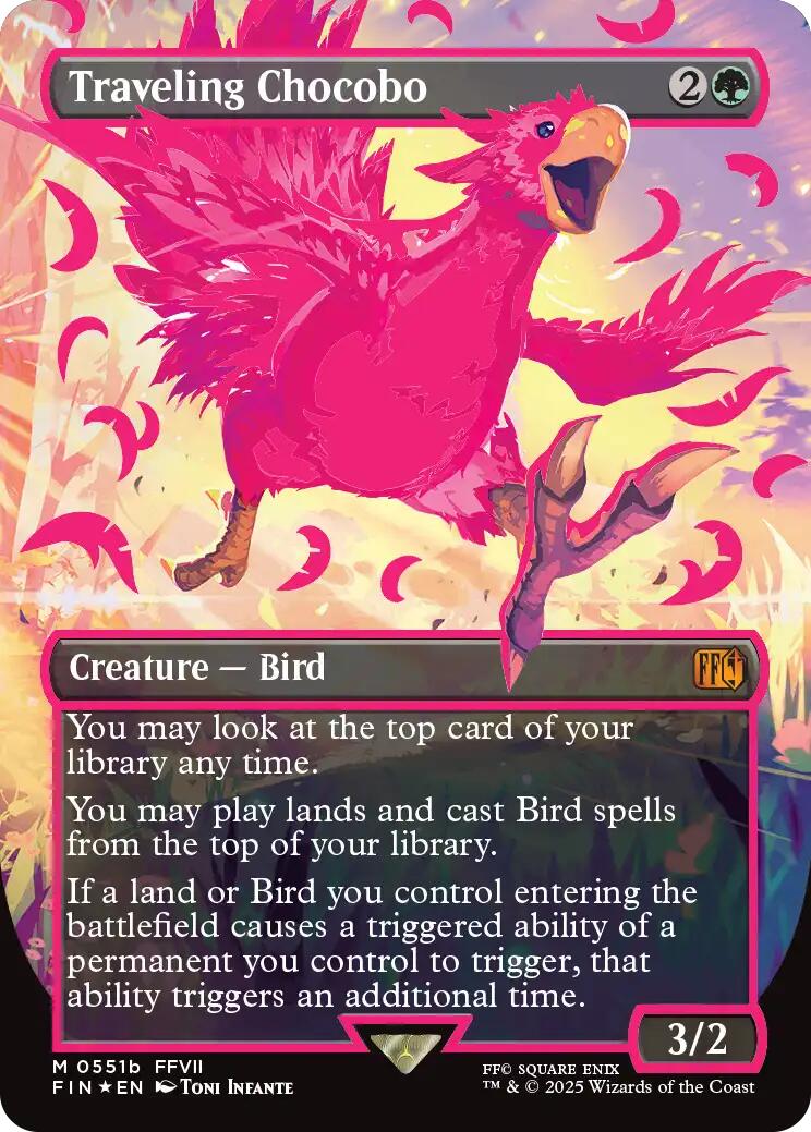 Traveling Chocobo (Borderless) (Neon Ink Pink) [FINAL FANTASY] | Gear Gaming Bentonville