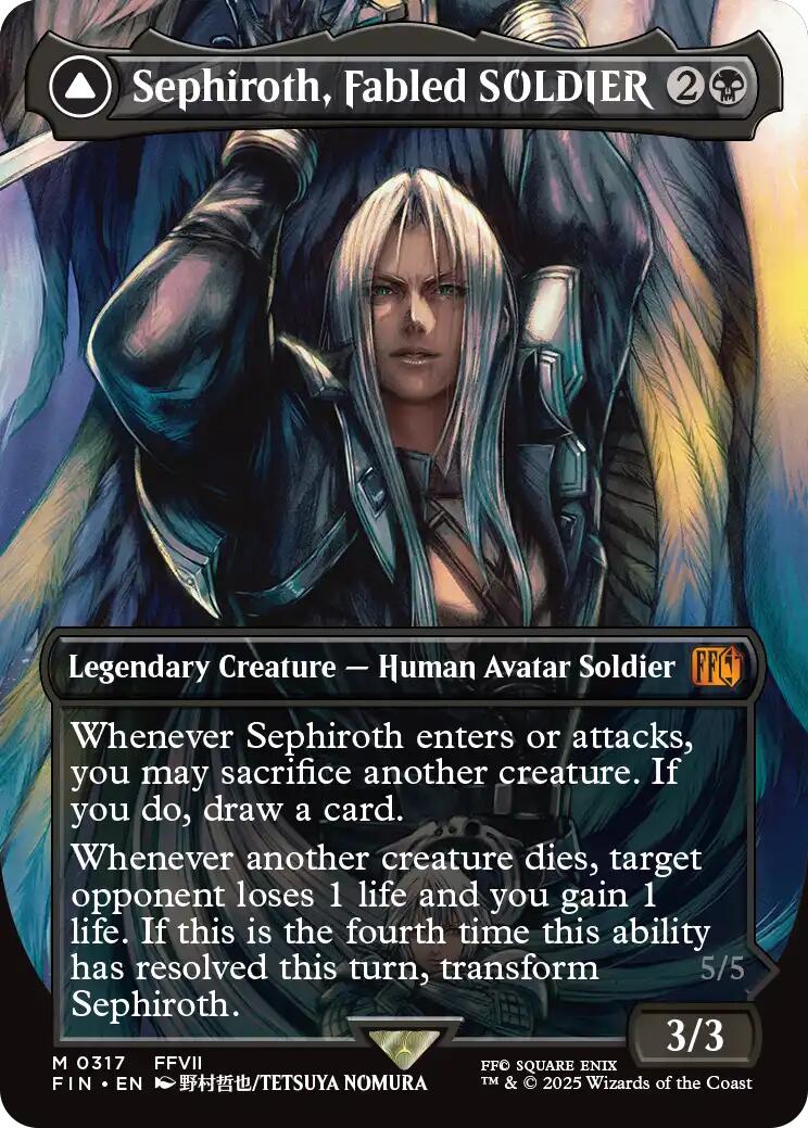 Sephiroth, Fabled SOLDIER // Sephiroth, One-Winged Angel (Borderless) (0317) [FINAL FANTASY] | Gear Gaming Bentonville