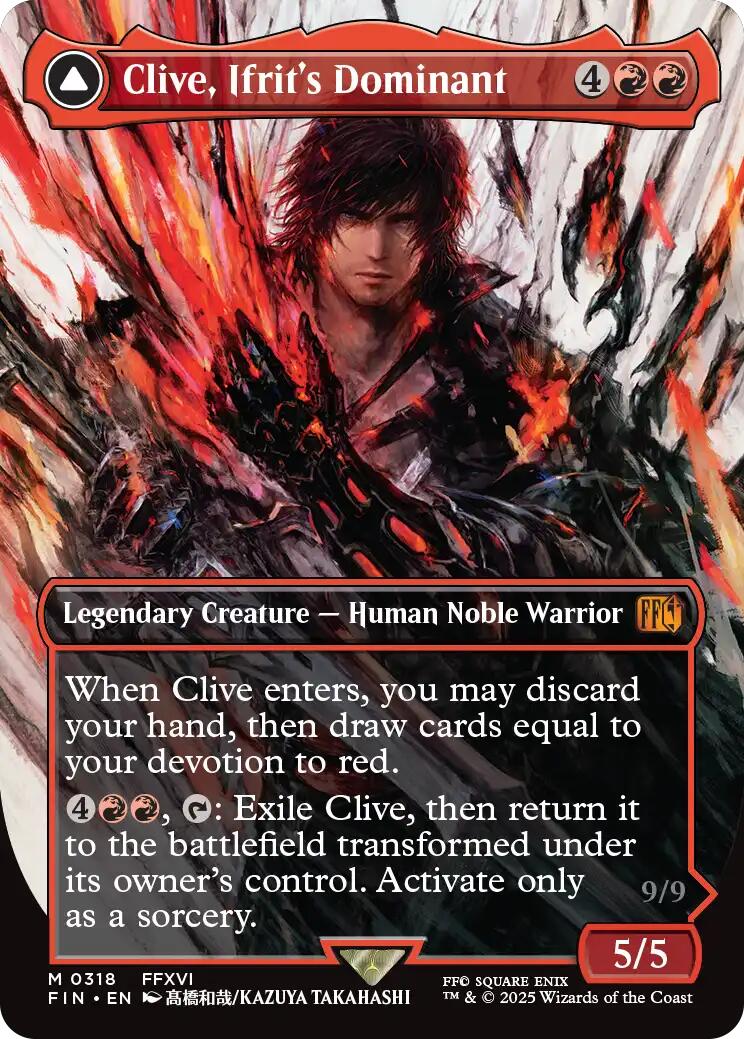 Clive, Ifrit's Dominant // Ifrit, Warden of Inferno (Borderless) (0318) [FINAL FANTASY] | Gear Gaming Bentonville