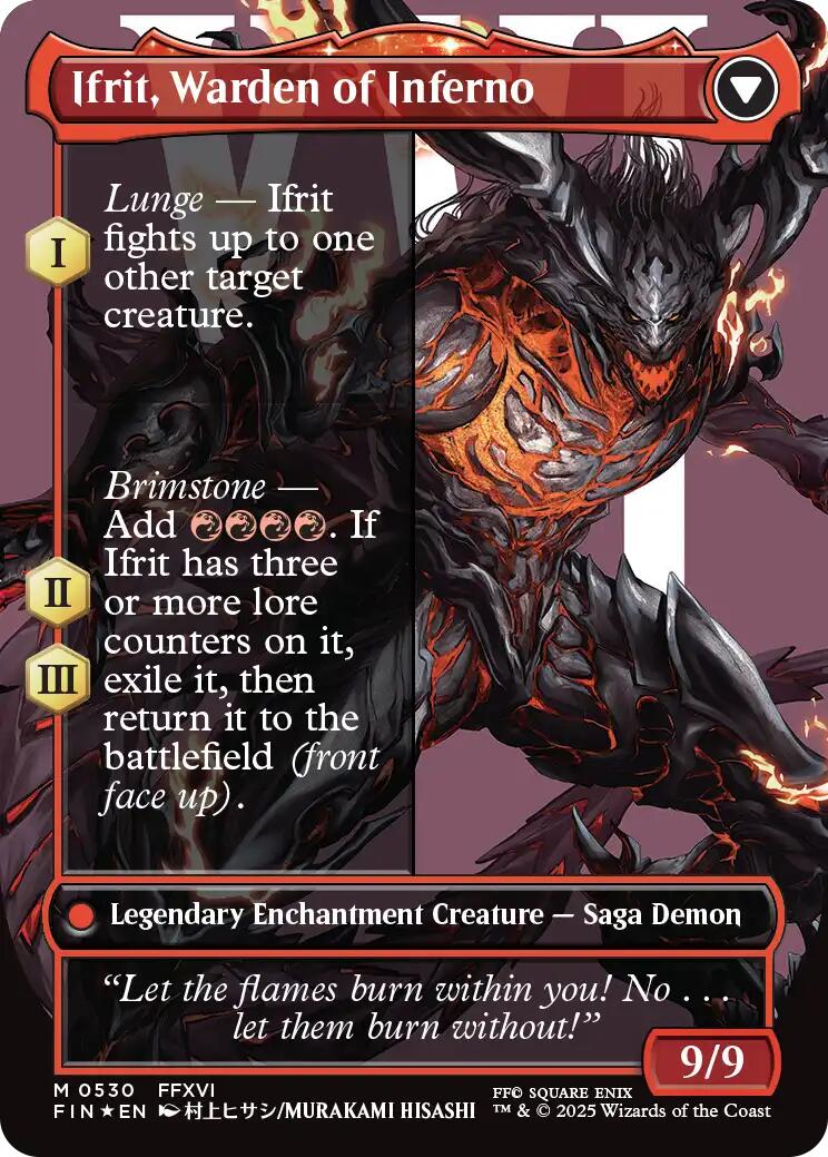 Clive, Ifrit's Dominant // Ifrit, Warden of Inferno (Borderless) (Surge Foil) [FINAL FANTASY] | Gear Gaming Bentonville