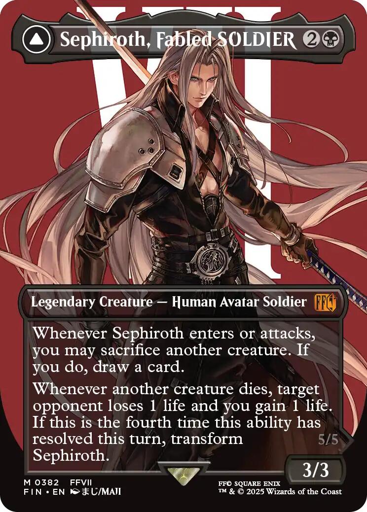 Sephiroth, Fabled SOLDIER // Sephiroth, One-Winged Angel (Borderless) (0382) [FINAL FANTASY] | Gear Gaming Bentonville