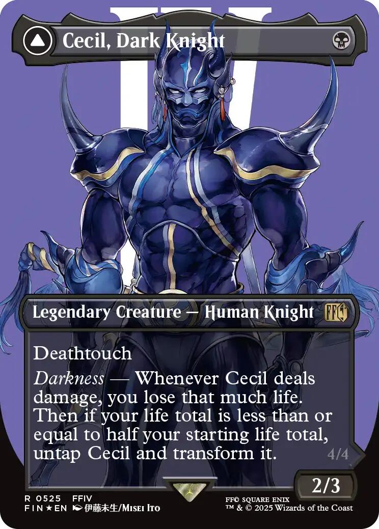 Cecil, Dark Knight // Cecil, Redeemed Paladin (Borderless) (Surge Foil) [FINAL FANTASY] | Gear Gaming Bentonville