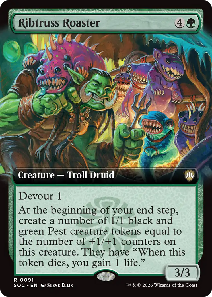 Ribtruss Roaster (Extended Art) [Secrets of Strixhaven Commander] | Gear Gaming Bentonville