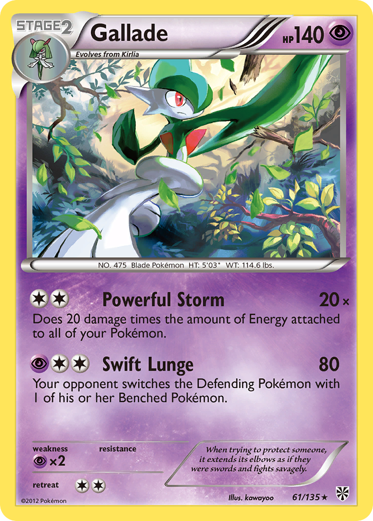 Gallade (61/135) [Black & White: Plasma Storm] | Gear Gaming Bentonville