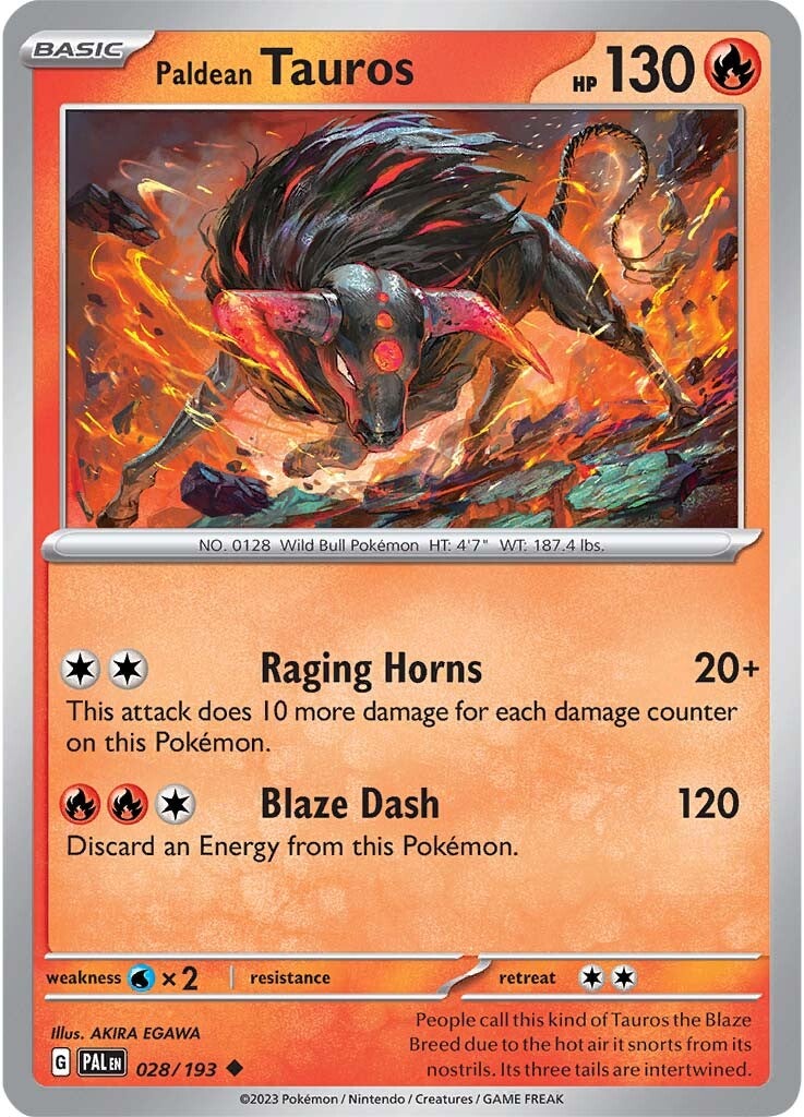 Paldean Tauros (028/193) [Scarlet & Violet: Paldea Evolved] | Gear Gaming Bentonville