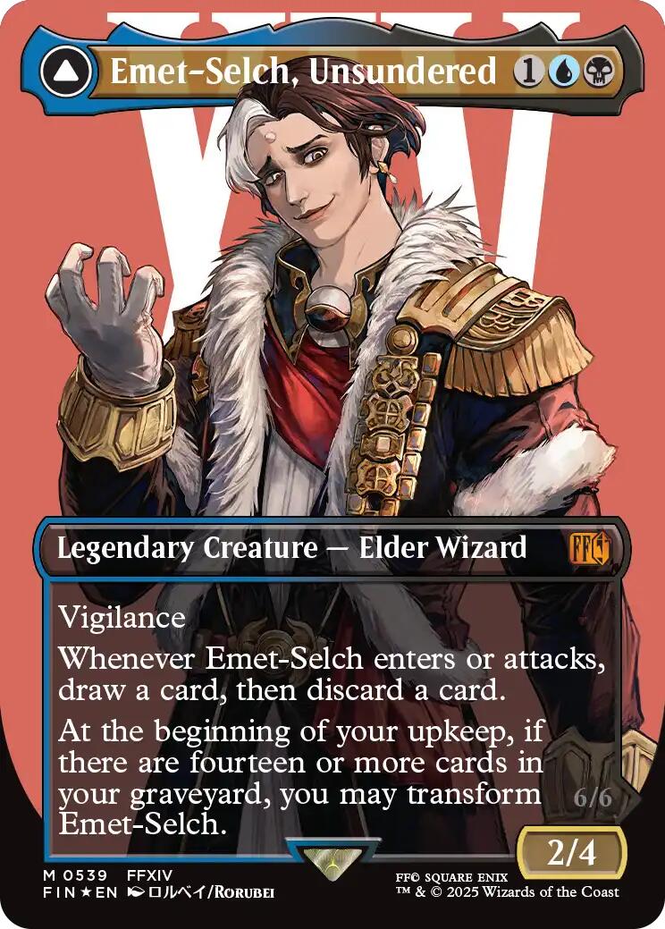 Emet-Selch, Unsundered // Hades, Sorcerer of Eld (Borderless) (Surge Foil) [FINAL FANTASY] | Gear Gaming Bentonville
