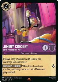 Jiminy Cricket - Level-Headed and Wise (62/204) [Reign of Jafar] | Gear Gaming Bentonville