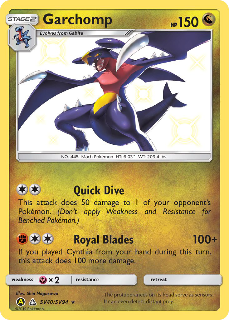 Garchomp (SV40/SV94) [Sun & Moon: Hidden Fates - Shiny Vault] | Gear Gaming Bentonville