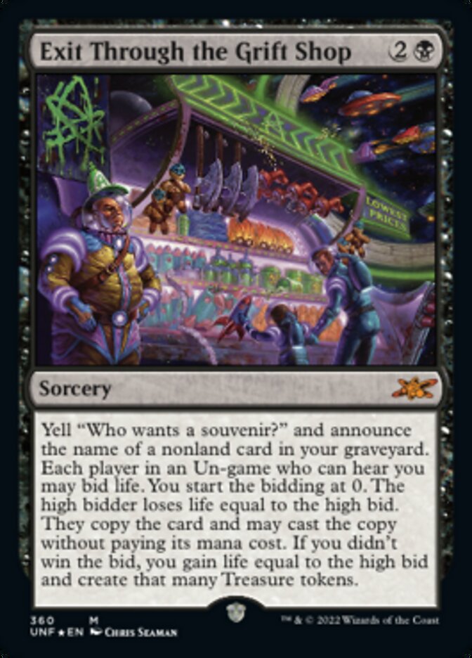 Exit Through the Grift Shop (Galaxy Foil) [Unfinity] | Gear Gaming Bentonville