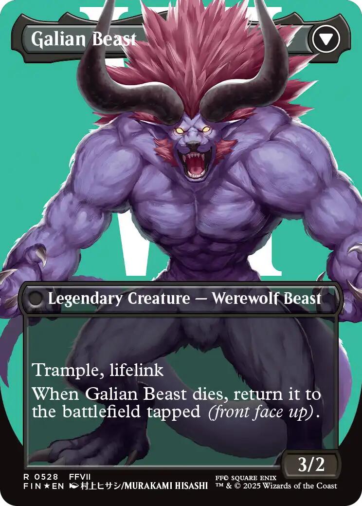 Vincent Valentine // Galian Beast (Borderless) (Surge Foil) [FINAL FANTASY] | Gear Gaming Bentonville