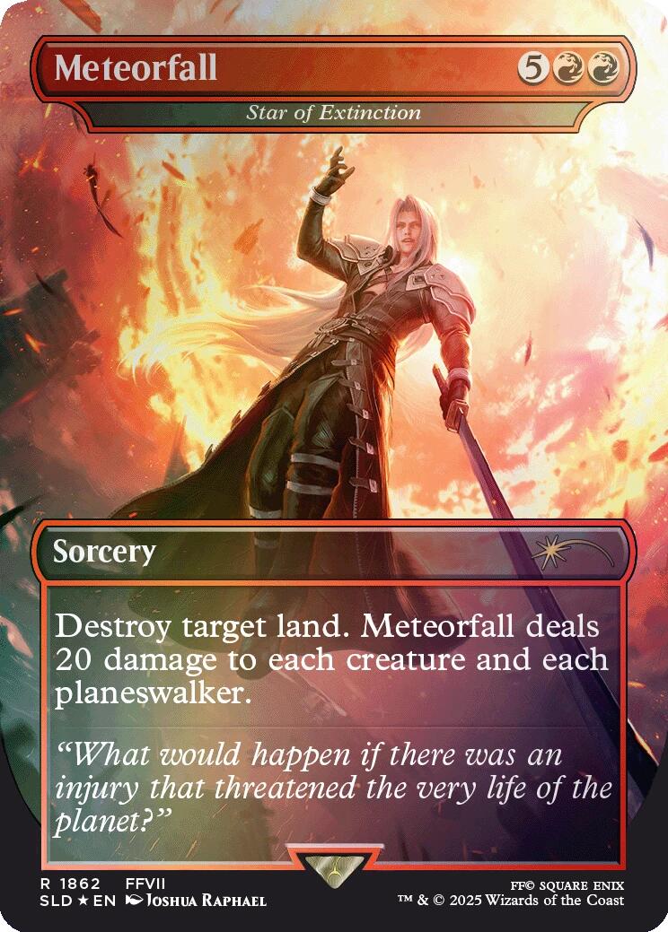 Meteorfall - Star of Extinction (Rainbow Foil) [Secret Lair Drop Series] | Gear Gaming Bentonville