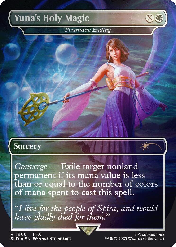 Yuna's Holy Magic - Prismatic Ending (Rainbow Foil) [Secret Lair Drop Series] | Gear Gaming Bentonville
