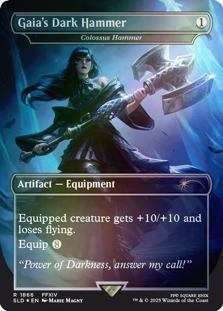 Gaia's Dark Hammer - Colossus Hammer (Rainbow Foil) [Secret Lair Drop Series] | Gear Gaming Bentonville