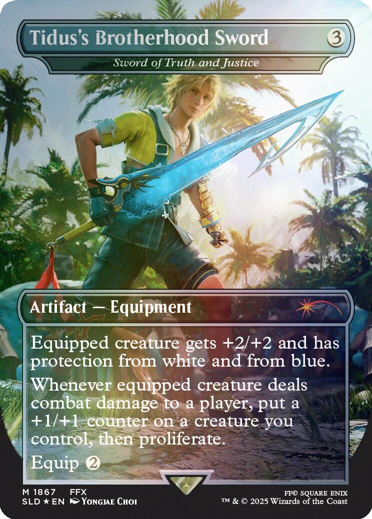 Tidus's Brotherhood Sword - Sword of Truth and Justice (Rainbow Foil) [Secret Lair Drop Series] | Gear Gaming Bentonville