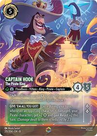 Captain Hook - The Pirate King (Enchanted) (215/204) [Reign of Jafar] | Gear Gaming Bentonville