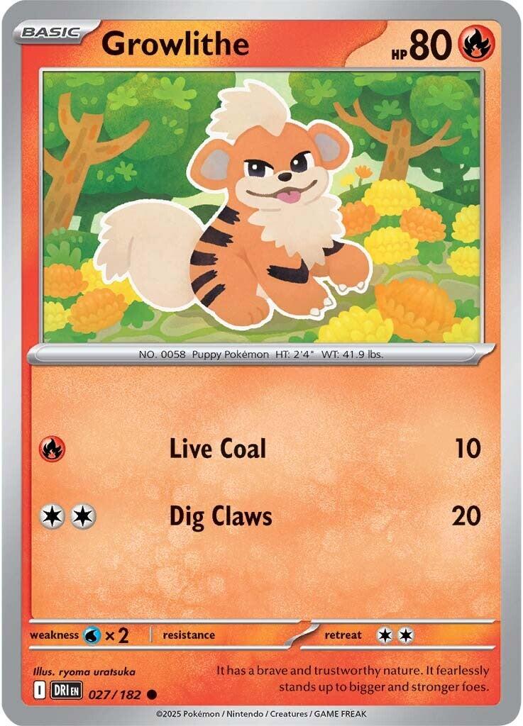 Growlithe (027/182) [Scarlet & Violet: Destined Rivals] | Gear Gaming Bentonville
