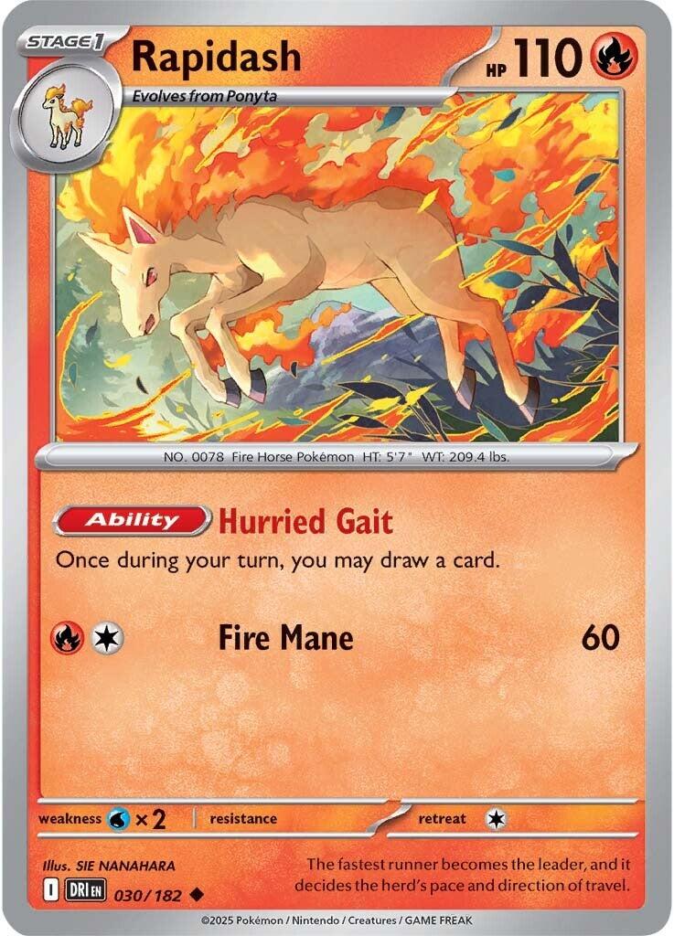 Rapidash (030/182) [Scarlet & Violet: Destined Rivals] | Gear Gaming Bentonville