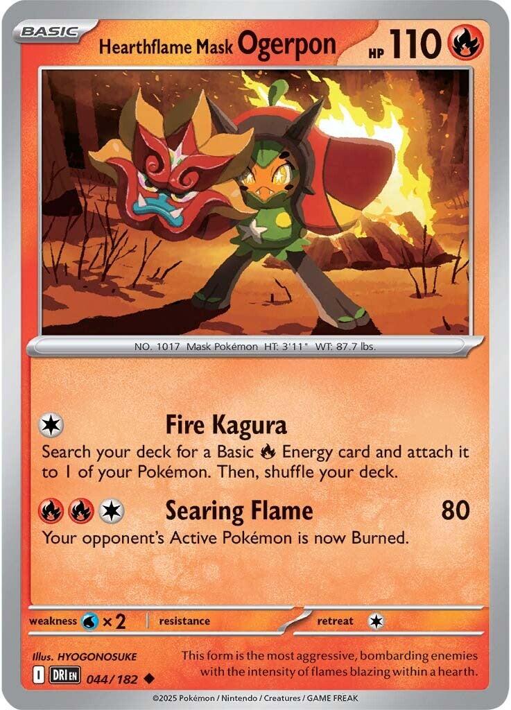 Hearthflame Mask Ogerpon (044/182) [Scarlet & Violet: Destined Rivals] | Gear Gaming Bentonville