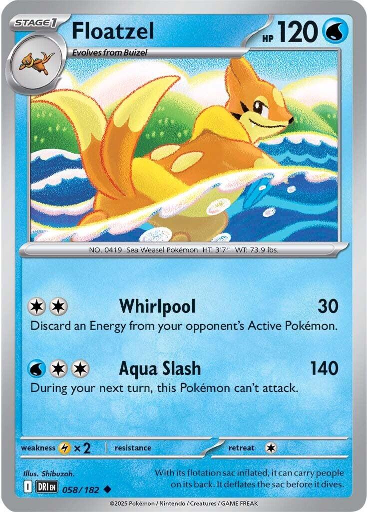 Floatzel (058/182) [Scarlet & Violet: Destined Rivals] | Gear Gaming Bentonville