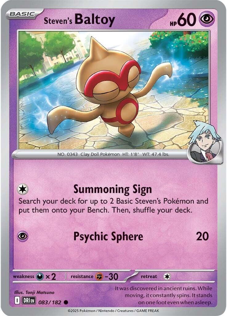 Steven's Baltoy (083/182) [Scarlet & Violet: Destined Rivals] | Gear Gaming Bentonville