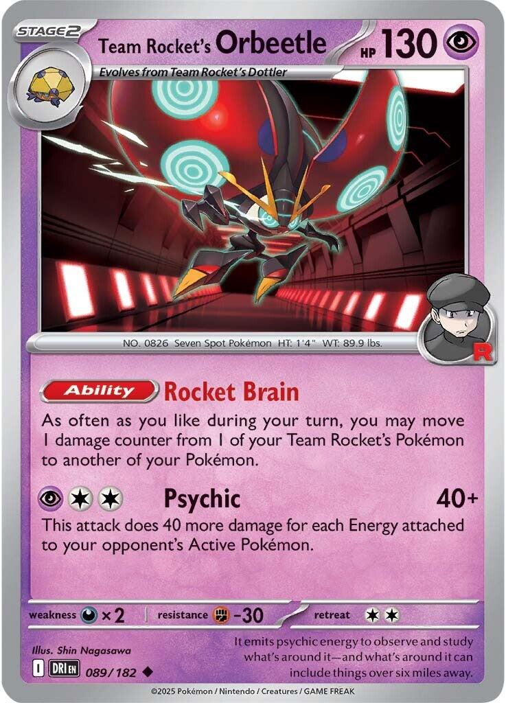 Team Rocket's Orbeetle (089/182) [Scarlet & Violet: Destined Rivals] | Gear Gaming Bentonville