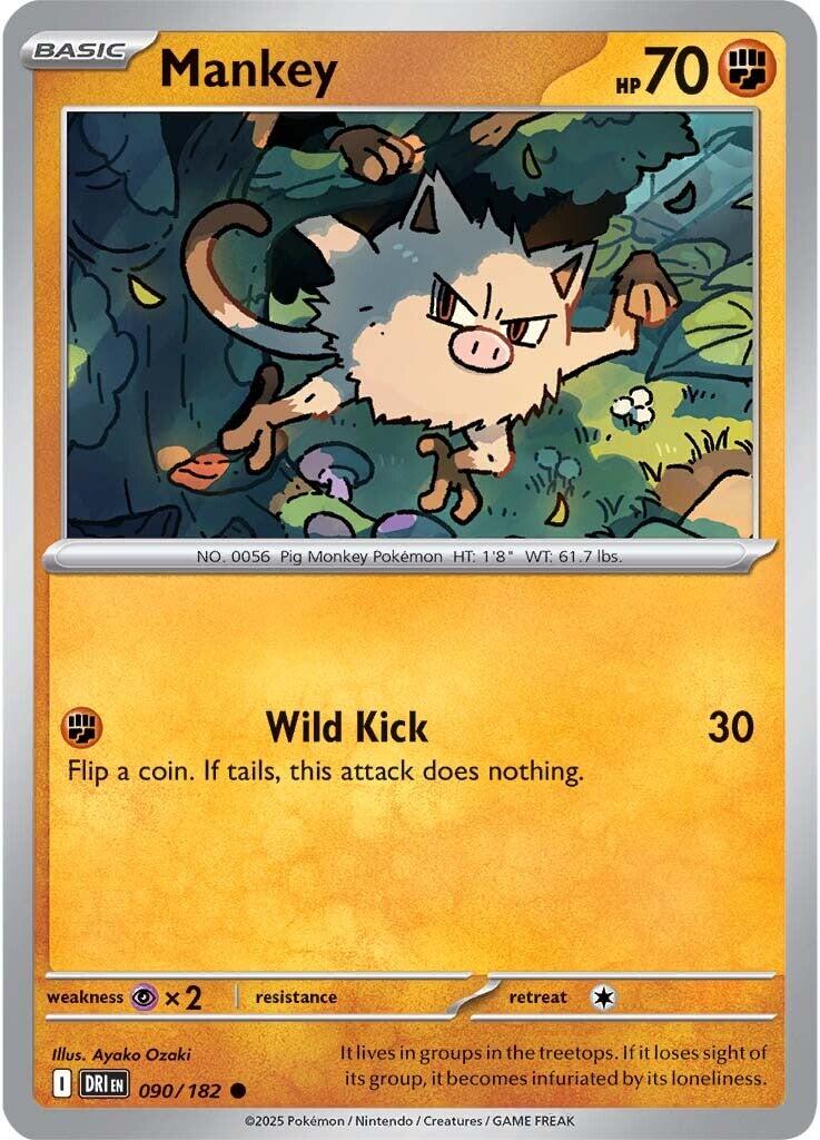 Mankey (090/182) [Scarlet & Violet: Destined Rivals] | Gear Gaming Bentonville