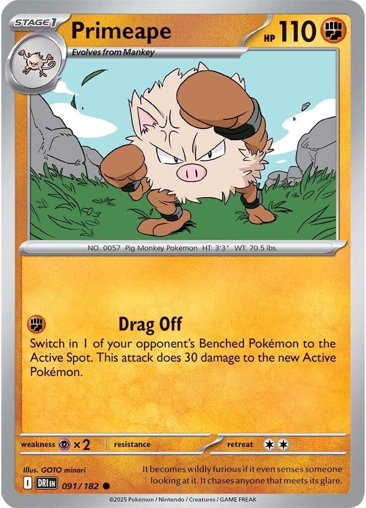 Primeape (091/182) [Scarlet & Violet: Destined Rivals] | Gear Gaming Bentonville